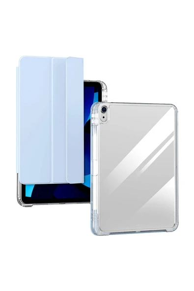 KILIFTECH iPad Air 11 2025 M3 Kılıf Magnetik Ayrılabilen Airbagli Zore Sliding Tablet Kılıfı - Lacivert - Resim 5