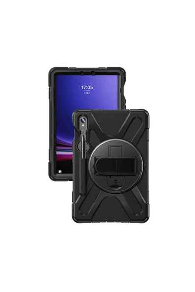 KILIFTECH Galaxy Tab S9 FE Zore Defender Tablet Silikon - Siyah ürün görseli