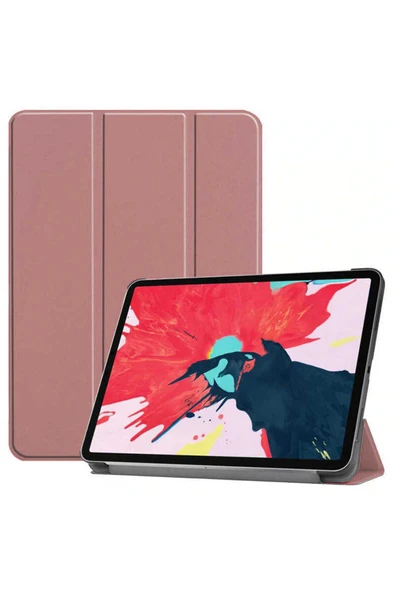 KILIFTECH iPad Air 11 2025 M3 Zore Smart Cover Standlı 1-1 Kılıf - Rose Gold ürün görseli