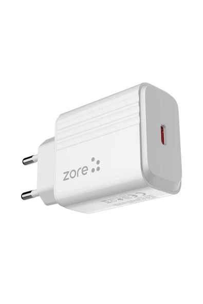 zore TKDR Play Serisi PL2 Type-C to Lightning 2in1 PD Seyahat Şarj Aleti 20W - Beyaz - 3
