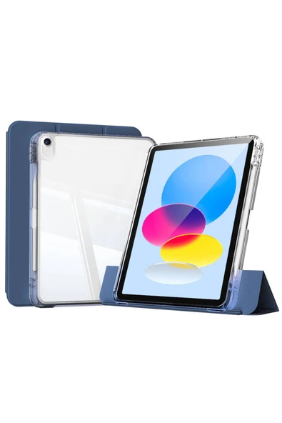 zore iPad 10.9 2022 (10.Nesil) Kılıf Magnetik Ayrılabilen Airbagli Zore Sliding Tablet Kılıfı - Siyah - Resim 2