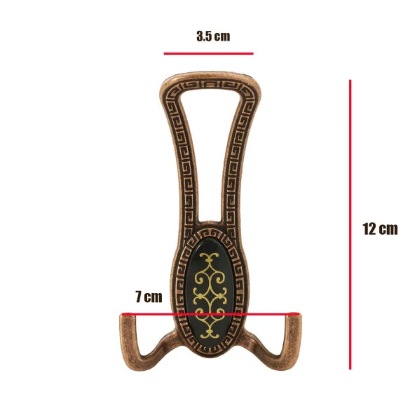 Seçil Portmanto Vestiyer Duvar Askısı Dolap Elbise Askılığı Antik Bakır - 2