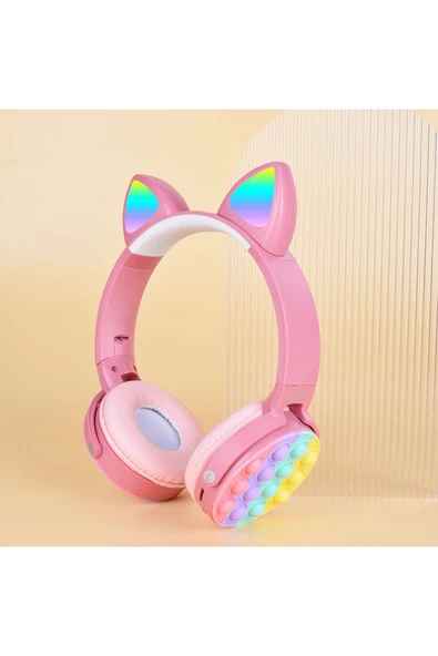 KILIFTECH CXT-950 RGB Led Işıklı Kedi Kulağı Band Tasarımı Ayarlanabilir Katlanabilir Kulak Üstü Bluetoot - 5