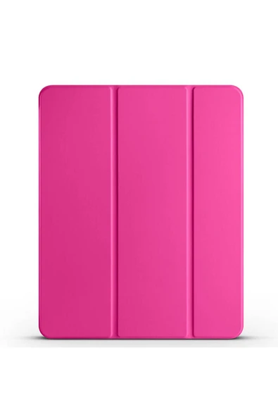 KILIFTECH iPad Air 13 2025 M3 Zore Smart Cover Kalem Bölmeli Standlı 1-1 Kılıf - Pembe Koyu