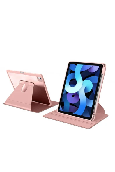KILIFTECH iPad Air 11 2025 M3 Kılıf Zore Nayn Dönebilen Standlı Kılıf - Pembe - Resim 6
