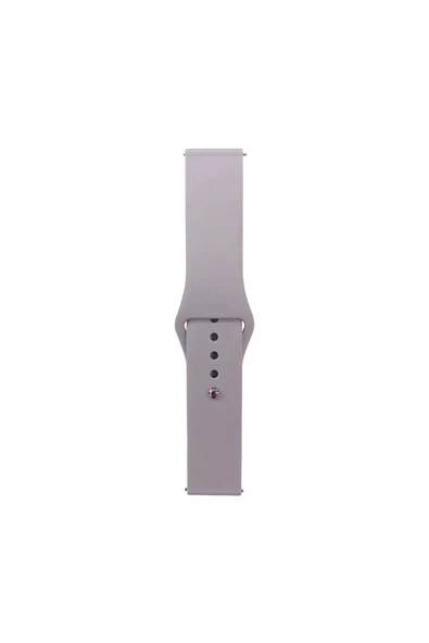 KILIFTECH Gear S3 Band Serisi 22mm Uyumlu Klasik Kordon Silikon Strap Kayış-Cloud Gray - 1