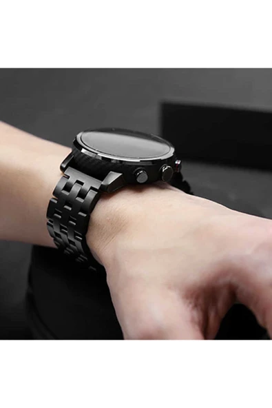 zore Gear S2 (20mm) Uyumlu KRD-20 Metal Zore Kordon Gümüş - Resim 8