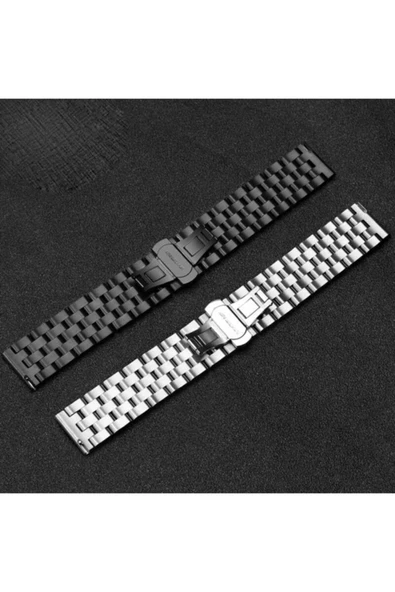 zore Gear S2 (20mm) Uyumlu KRD-20 Metal Zore Kordon Gümüş - Resim 7