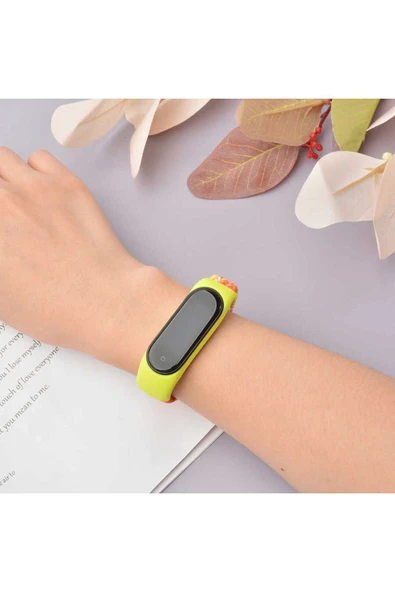 zore Xiaomi Mi Band 5 Uyumlu KRD-49 Örgü Zore Kordon-Gri - 5