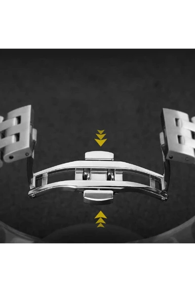 zore Gear S2 (20mm) Uyumlu KRD-20 Metal Zore Kordon Gümüş - Resim 5