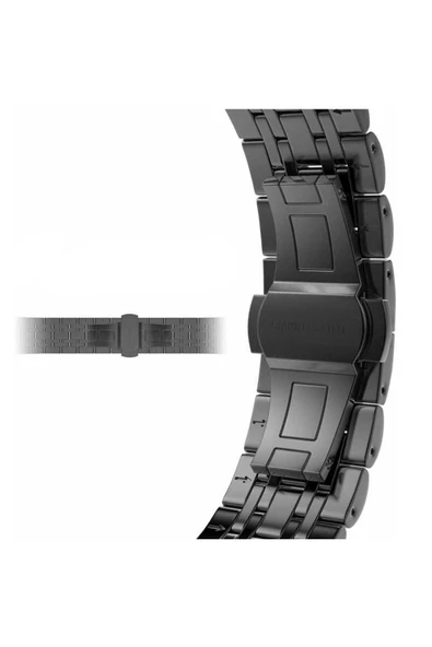 kilifdakilif Watch 42mm Uyumlu KRD-14 Metal Zore Kordon-Siyah - 6