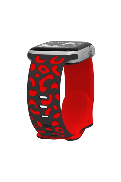 TECNOGELİŞEN Watch 38mm TCG KRD-140 Silikon Kordon Strap Kayış - Siyah-Kırmızı ürün görseli