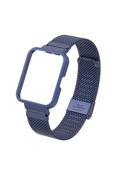 zore Xiaomi Redmi Watch 2 Lite Uyumlu KRD-66 Metal Zore Kordon-Siyah - Resim 2