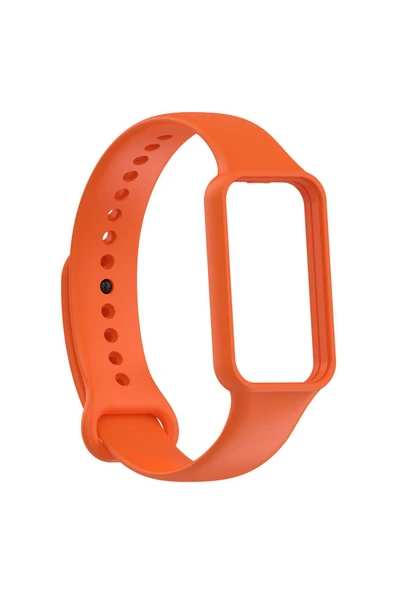 RiseOfGLC Xiaomi Amazfit Band 7 Uyumlu KRD-87 Uyumlu Zore Kordon Turuncu