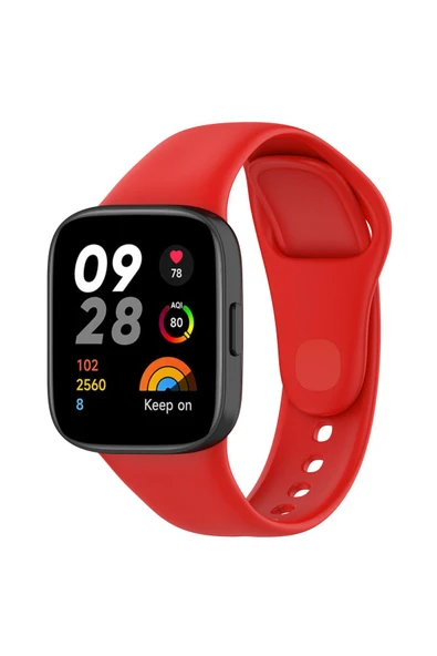 zore Xiaomi Redmi Watch 3 Uyumlu KRD-81 Uyumlu FRM Kordon Kırmızı ürün görseli