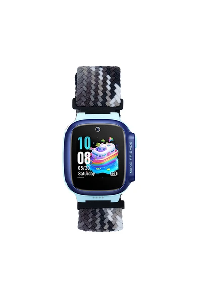 KILIFTECH Huawei GT4 41mm Zore KRD-139 18mm Çocuklara Özel Örgü Kordon - Siyah