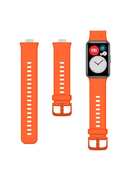 Ardemix Huawei Watch Fit KRD-43 Uyumlu Zore Kordon-Kırmızı - Resim 3