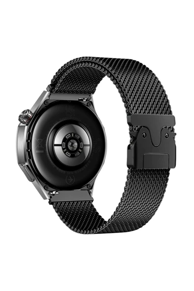 AksesuarAvcısı Huawei Watch GT4 41mm AKAV KRD-25 Metal Hasır Kordon - Gümüş - Resim 4