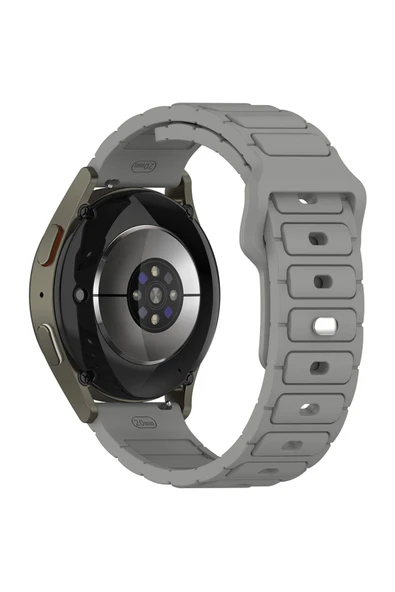 talazan Galaxy Watch 46mm TLZN KRD-132 22mm Silikon Kordon Strap Kayış - Koyu Yeşil - Resim 2