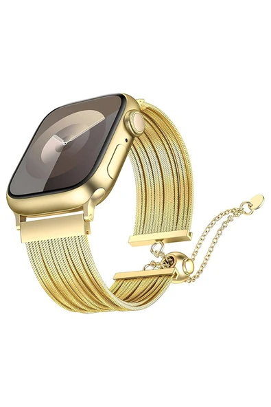 Teknodur Watch 7 45mm TKDR KRD-137 Metal Hasır Kordon - Rose Gold - Resim 2