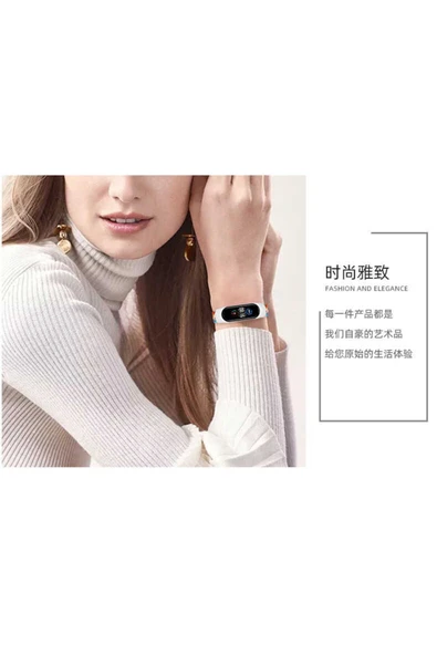 wemia Xiaomi Mi Band 3 Uyumlu KRD-49 Örgü Kordon lumena Papaya - 7