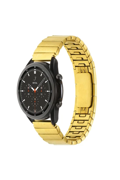 zore Galaxy Watch 46mm Uyumlu KRD-82 22mm Metal YSF Kordon Gold ürün görseli