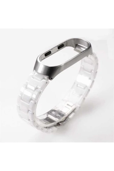 LEXROO Xiaomi Mi Band 3 Uyumlu KRD-21 Metal Kordon-hlp-Gümüş