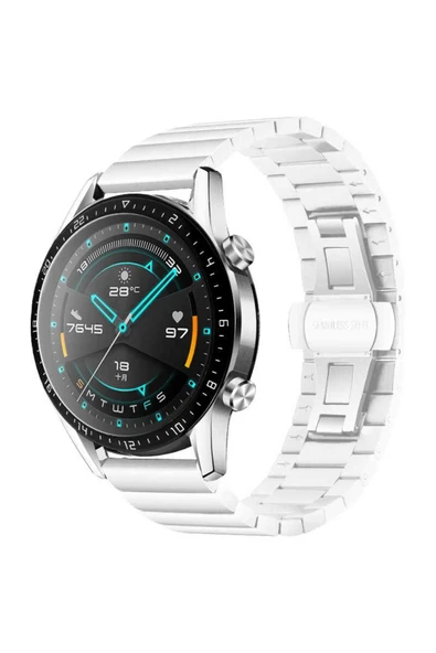 zore Galaxy Watch 42mm (20mm) Uyumlu KRD-16 Metal Zore Kordon Siyah - 2