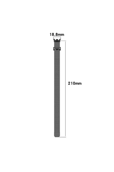 szr store Xiaomi Smart Band 8 Zore KRD-01 Metal Kordon-Gümüş - Resim 2