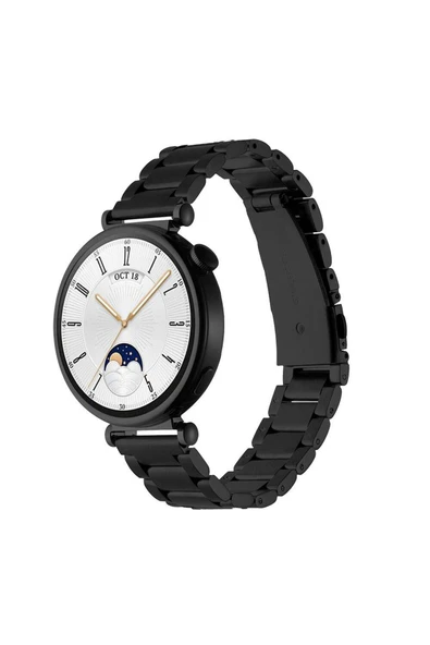 cepmarketin Huawei GT4 18mm Uyumlu KRD-04 Metal Zore Kordon Siyah ürün görseli