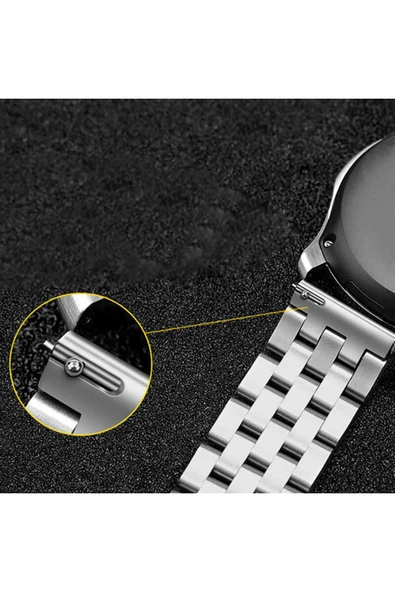 BBS TEKNOLOJİ GRUP Gear S2 (20mm) Uyumlu KRD-20 Metal Zore Kordon-Siyah - Resim 4