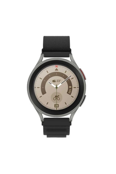 Lokal Marketing Galaxy Watch Active 2 44mm Uyumlu KRD-74 20mm Hasır Zore Kordon-Yeşil - Resim 3