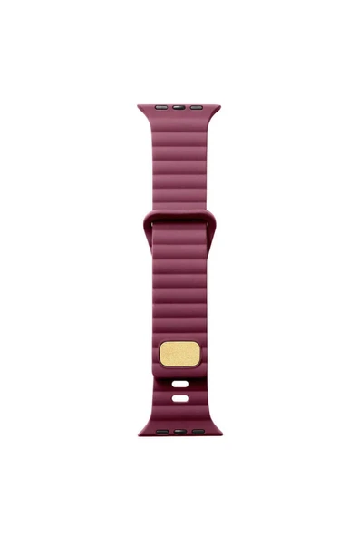 Casesuar Apple Watch 7 41mm Uyumlu Zore KRD-73 Silikon Kordon, Mürdüm ürün görseli