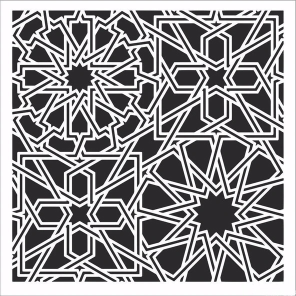 HOME DECOR MİNİ STENCIL HDM-154 25X25 ürün görseli 1