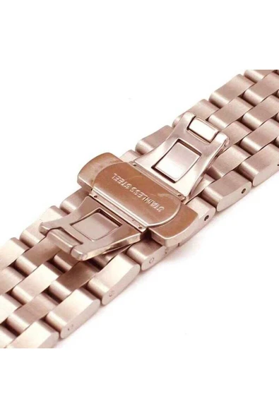 cepmarketin Gear S3 (22mm) Uyumlu KRD-20 Metal Zore Kordon Siyah - 5