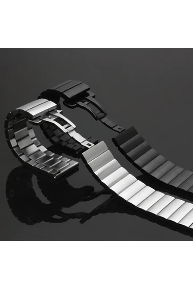 Goktugaksesuar Galaxy Watch 46mm (22mm) Uyumlu KRD-16 Metal Zore Kordon-Beyaz - Resim 6