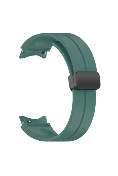 Base Dijital Galaxy Watch 4 40mm Uyumlu KRD-84 Uyumlu Zore Kordon Koyu Yeşil ürün görseli