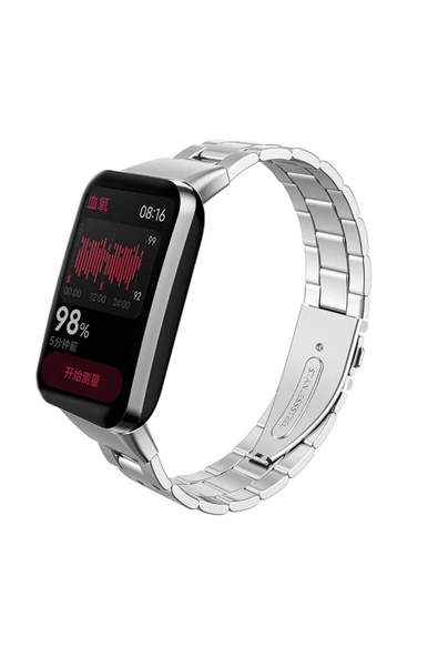 szr store Xiaomi Mi Band 7 Pro KRD-04 Metal Kordon-Gümüş ürün görseli