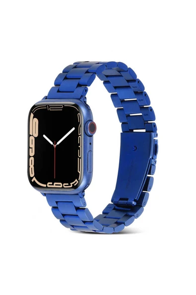 Paksesuar Watch 44mm Uyumlu KRD-04 Metal PAK Kordon Mavi - 1