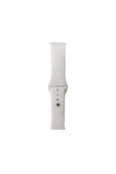 KILIFTECH Huawei GT2 42mm Band Serisi 20mm Klasik Kordon Silikon Strap Kayış-Beyaz