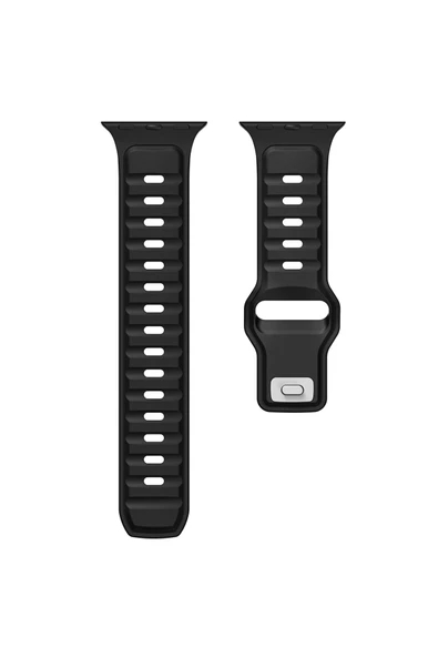 KILIFTECH Huawei Watch GT 3 42mm Zore KRD-135 22mm Silikon Kordon Strap Kayış - Gümüş-Siyah - 7