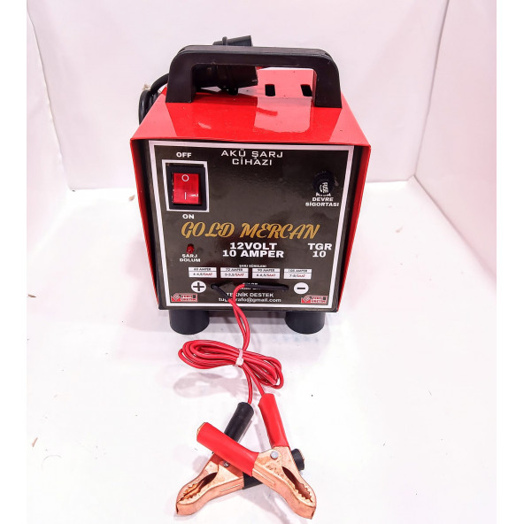 GOLD MERCAN AKÜ ŞARJ CİHAZI 12 V 10 AMPER 105 AMPERE KADAR ŞARJ - Resim 3