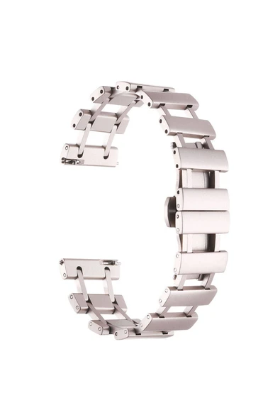 Technorion Huawei GT2 46mm Uyumlu CLO- KRD-96 22mm Metal Kordon-Gümüş - Resim 4