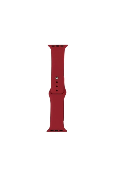 KILIFTECH Watch 7 41mm Band Serisi Klasik Kordon Silikon Strap Kayış-Kırmızı-Rose Gold