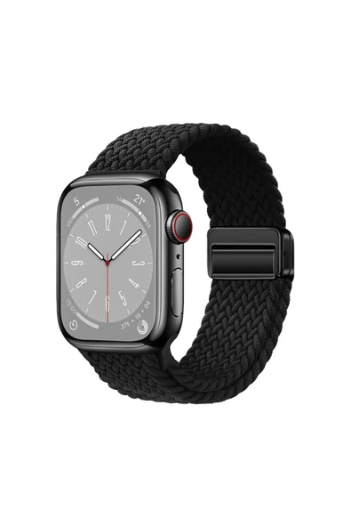 KILIFTECH Watch 7 45mm Zore KRD-134 Örgü Tasarımlı Hasır Kordon Strap Kayış - Mor - Resim 2