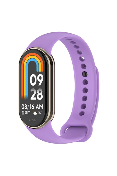 zore Xiaomi Mi Band 9 Serisi Klasik Kordon Silikon Strap Kayış-Lila ürün görseli