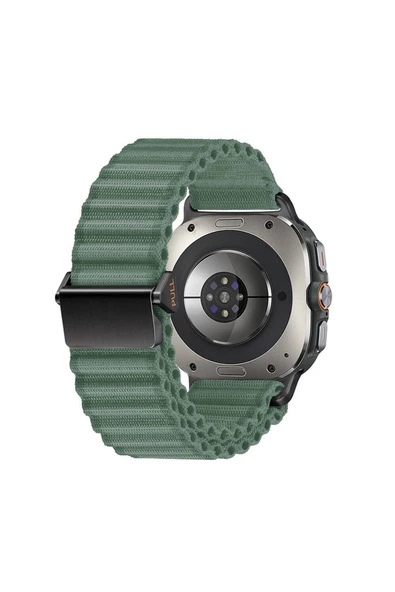 GNG HOME Galaxy Watch Ultra 47mm Zore KRD-120 Naylon Kumaş Hasır Örgülü Kordon-Yeşil ürün görseli