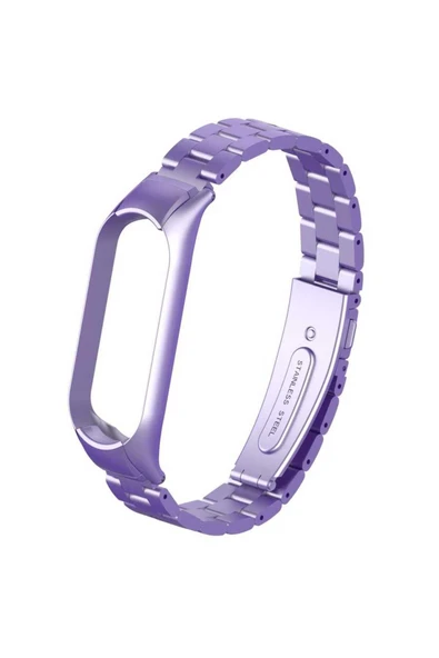 zore Xiaomi Mi Band 5 Uyumlu KRD-04 Metal Zore Kordon Lila ürün görseli