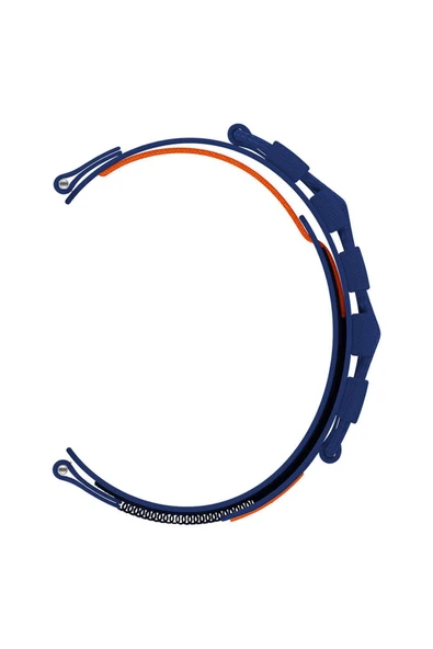 SAFA Huawei GT2 46mm Zore KRD-112 22mm Orbital Örgülü Halat Tasarımlı Naylon Kumaş Hasır Kordon-Turuncu - 6