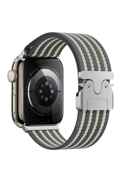 Zeyline Watch 45mm Zore KRD-133 Naylon Kumaş Hasır Örgülü Kordon - Mavi - 2